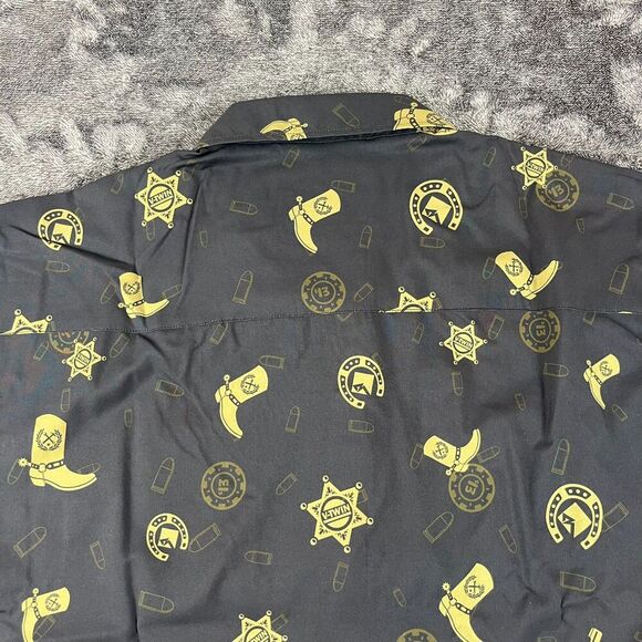 Dixxon Flannel Co 1876 Western Button Up Short Sleeve Black Men's 3XL NWT - Picture 8 of 9